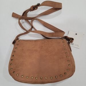 Women's Crossbody Bag with Floral Lining | Caramel